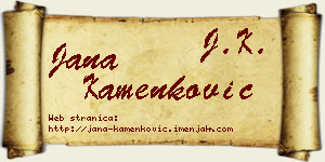Jana Kamenković vizit kartica